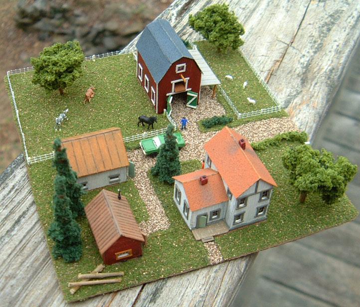 Scratch built Farm Diorama
