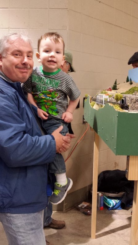 Grandson's first train show