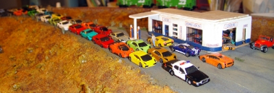 Desert\'s diorama progress and cars