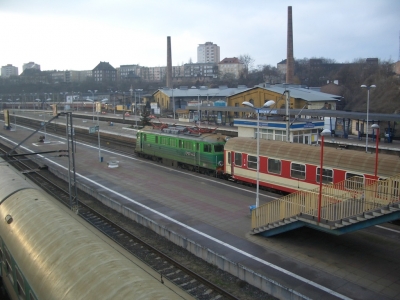 Trains at Szczecin Central Station, Poland