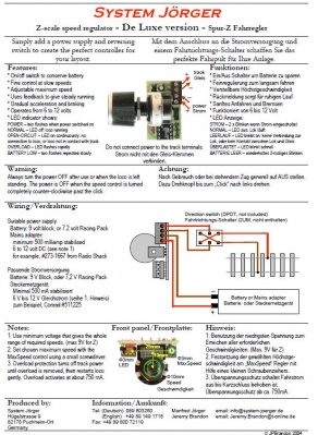 Joerger deluxe controller wiring instructions