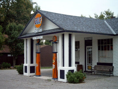 vintage gas station