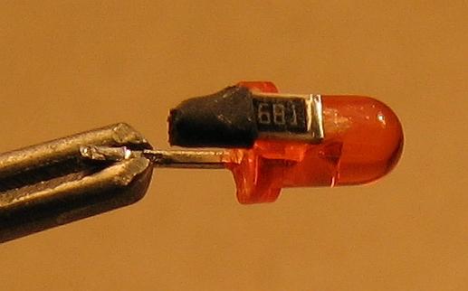 diode with smd resistor added