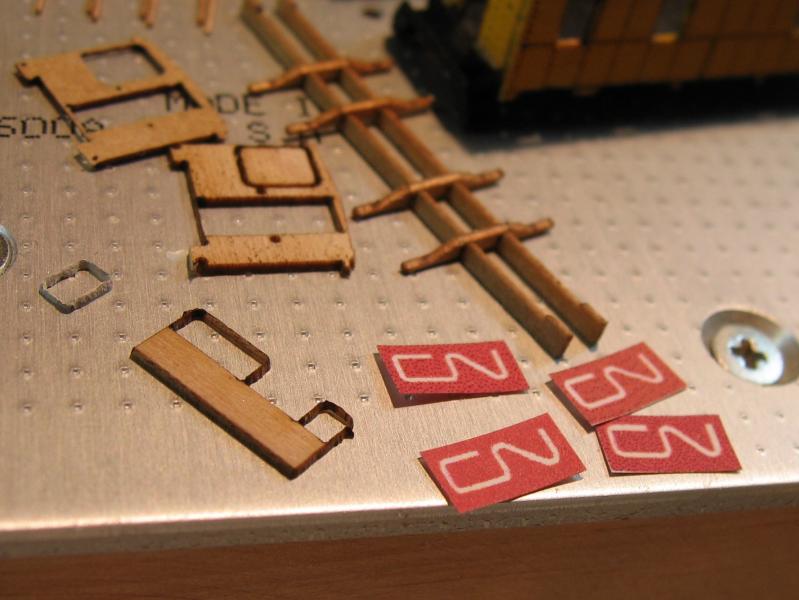CN Steel caboose decals tests & under ribs