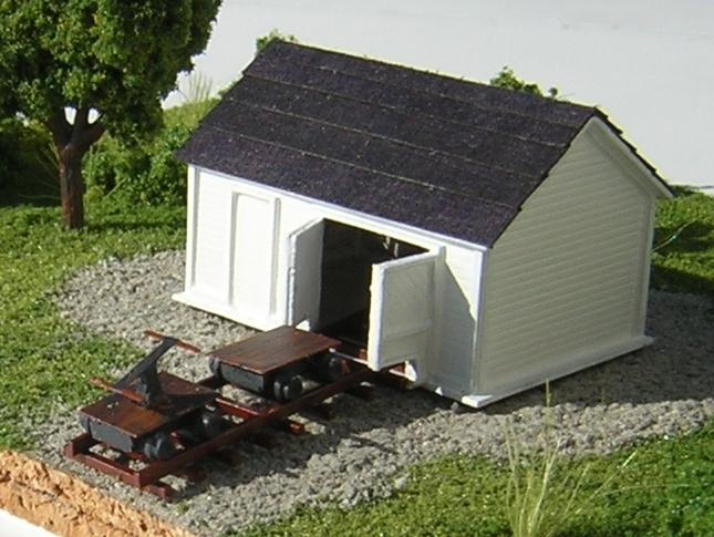 Handcar and Tool Shed in Color!