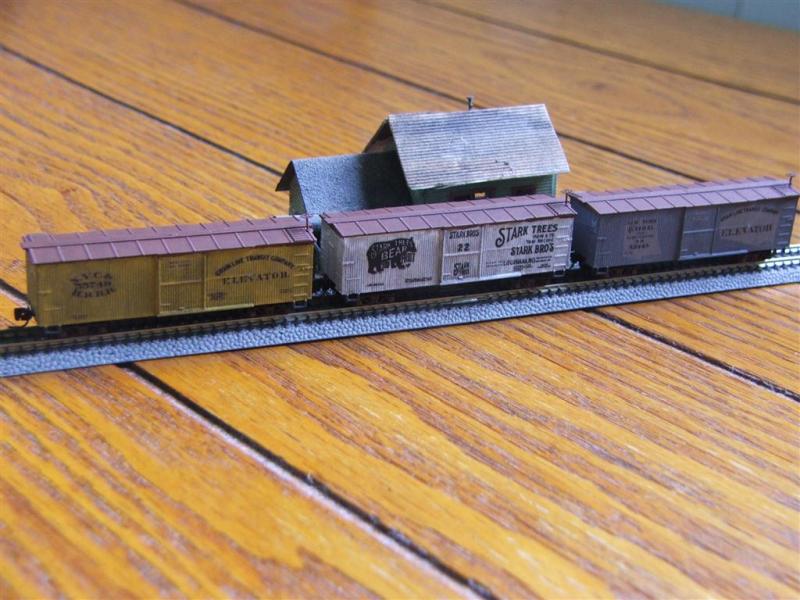 3 new additions to my custom wood boxcars