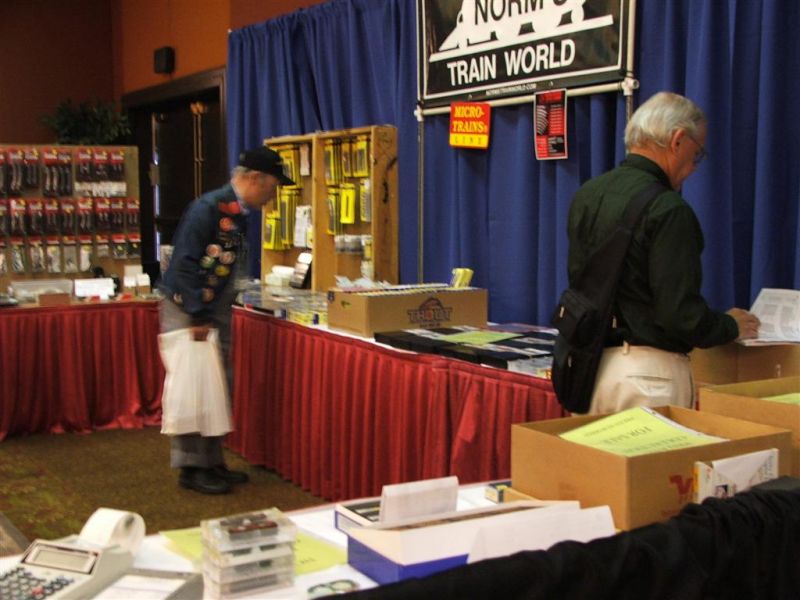 Vendor booths and products.