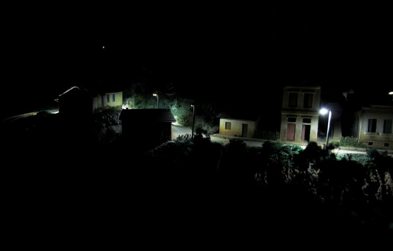 Night scene in small Brazilain town